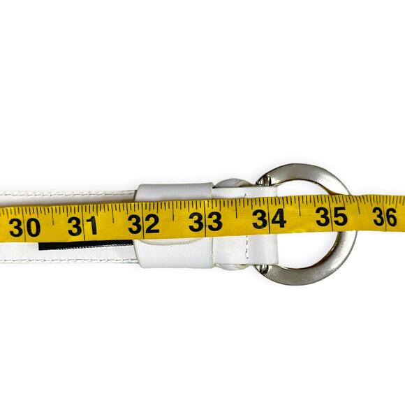Nike Golf | S | Women\'s E.86 G-Flex Leather & Brushed Silver Buckle Harness Belt main image 9